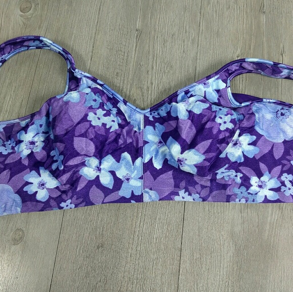 Cacique Other - Cacique Floral Satin No Wire Unlined Bra